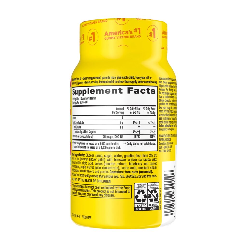 ce2de416d909fbf8db0b6db3d30aea41_120122002208.jpeg Жевательные мишки L'il Critters с витамином D, 60 шт.