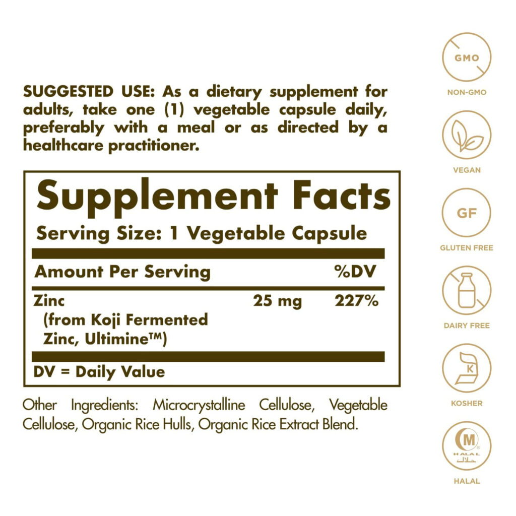 d9211efa9922258e8c2e36709a94db82_122622015156.jpeg Solgar - Earth Source Koji - Ферментированные капсулы с цинком, 25 мг 30 ШТ