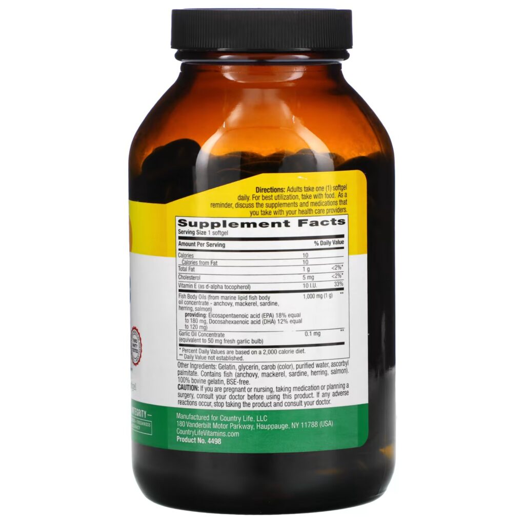 fa0f2170b9543483a04ffec51b45db30_120122001232.jpeg Country Life, омега-3, 1000 мг, 200 мягких таблеток