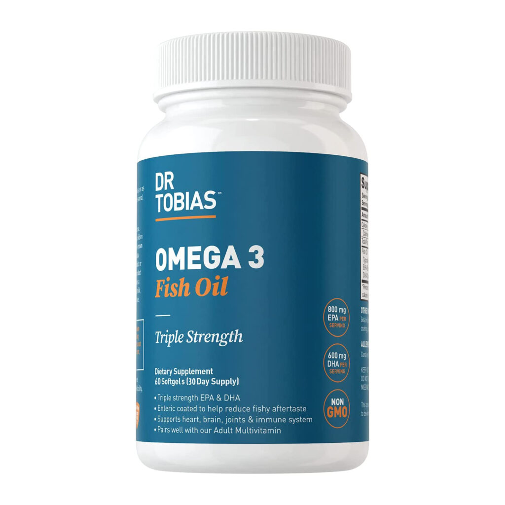 Dr. Tobias, рыбий жир с Омега-3, «Тройная сила», 60 капсул