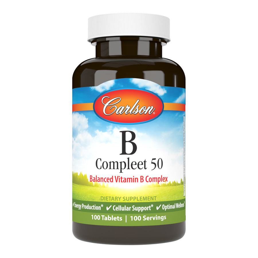 Carlson Labs B Compleet 50, комплекс витаминов B