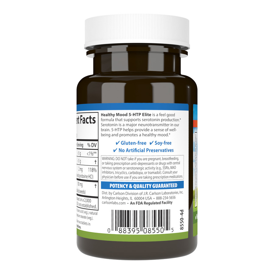 76f474474290fccd6a0ce83780b740c8_031723171530.jpeg Carlson Labs 5 HTP Elite 100 мг, 60 таблеток