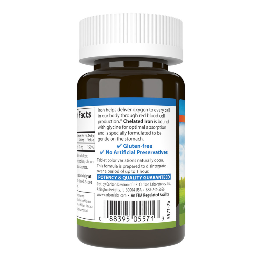95d9fee984c89f5a57622713a3ffc424_031723172015.jpeg Carlson Labs Хелатное железо 27 мг, 100 таблеток