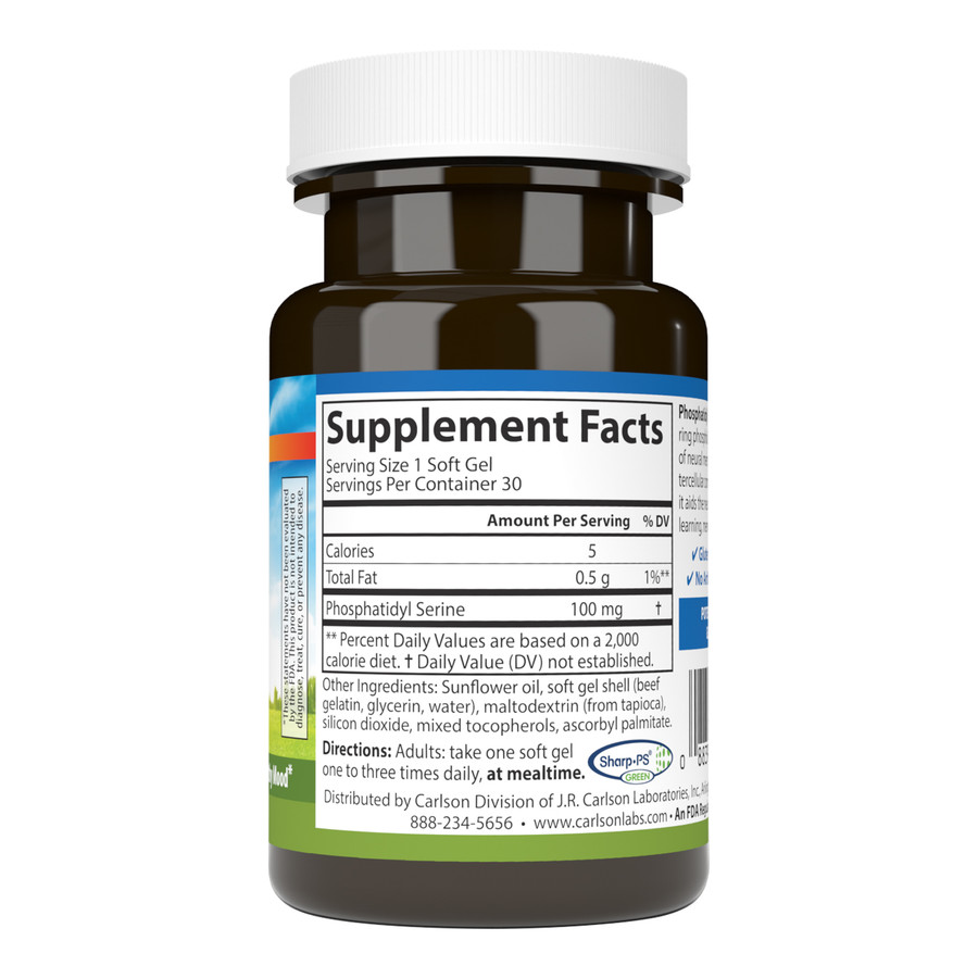 333df4b5e2823b73f31528baabe671ee_040823020607.jpeg Carlson Labs Фосфатидилсерин 100 мг, 30 мягких капсул