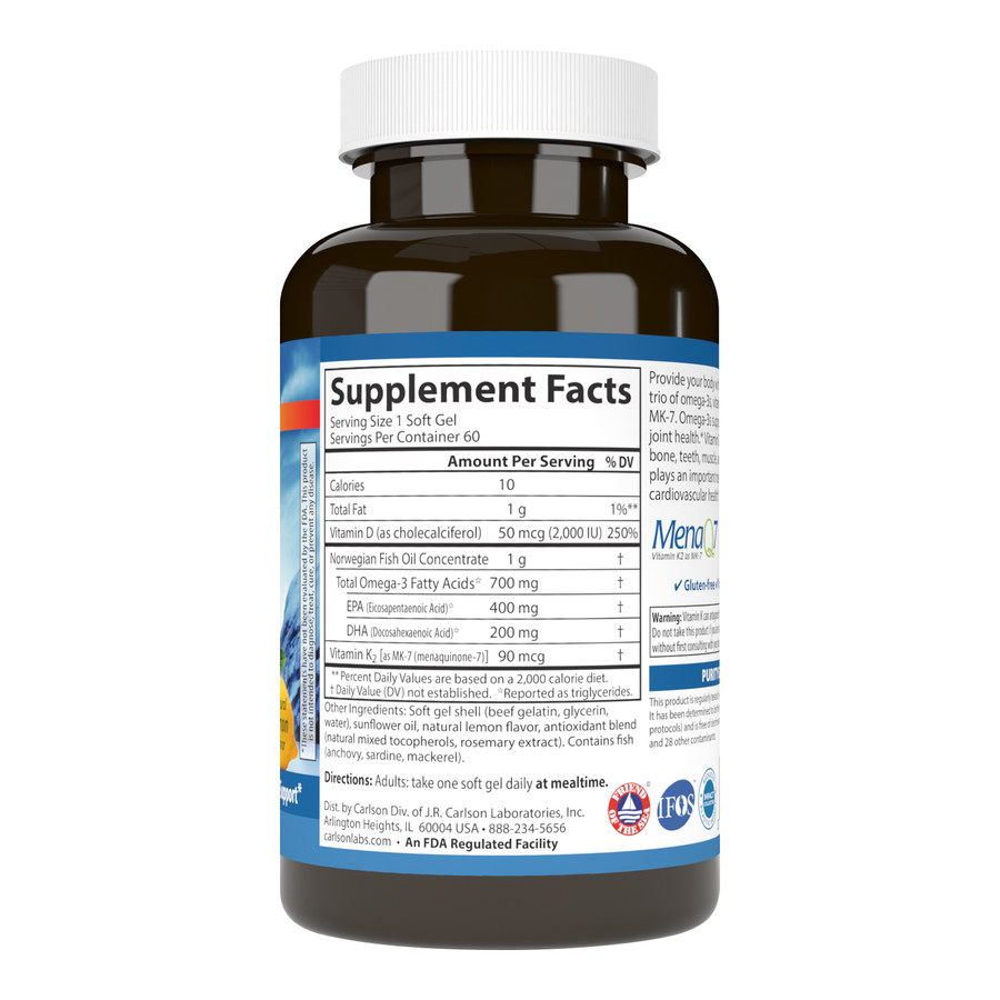 3f8080867bea05d31537cc900207f4b6_040823025911.jpeg Carlson Labs Элит Омега-3 + D&K, 60 + 30 мягких капсул