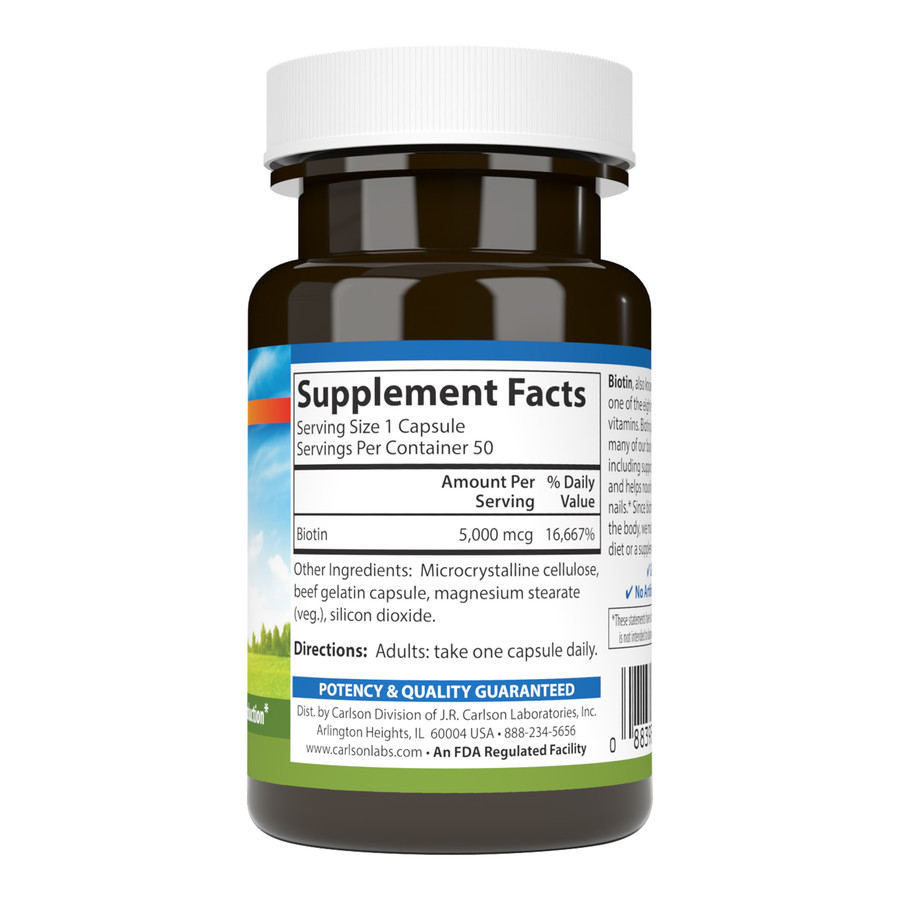 47d39a93fdd117463b64532d7c6df384_040823032823.jpeg Carlson Labs Биотин 5000 мкг, 50 капсул