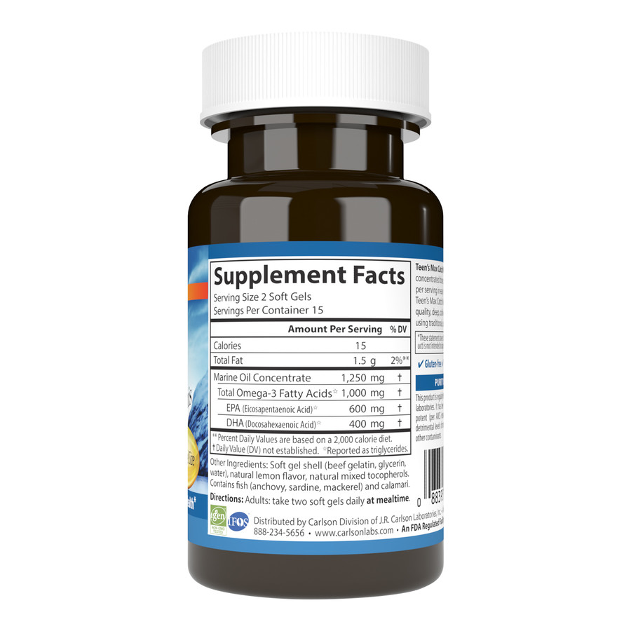 62d6bc1dd2aff3d98cdbace349480d1f_040823022655.jpeg Carlson Labs Для подростков Max Catch Minis, 30 мягких мини капсул