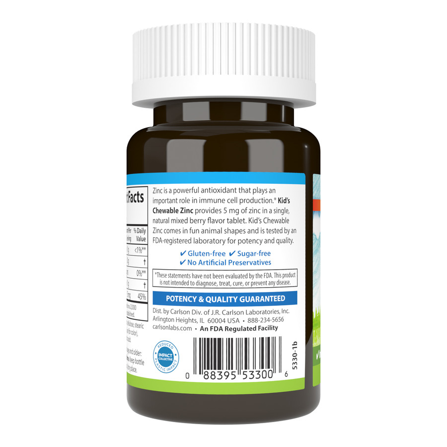 69c1cd9124f5461636b8d98f24b96093_040823014017.jpeg Carlson Labs Детский жевательный цинк 5 мг, 42 таблетки