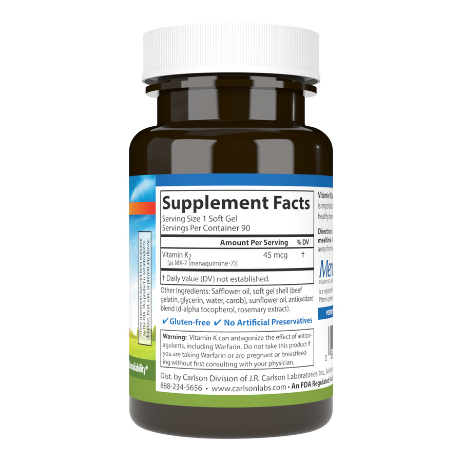 e078916ede4c29b4a546d8144f5d626f_040823015743.jpeg Carlson Labs Витамин К2 в виде МК-7 45 мкг, 90 мягких капсул