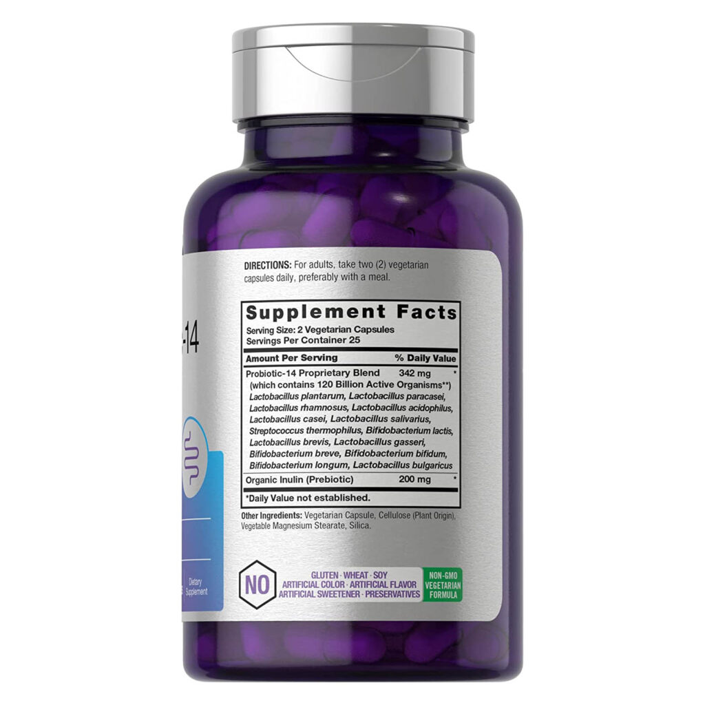 b9747de622b2f3c75d0a423d5c0c6f6e_051023122213.jpeg Horbaach, Пробиотики 120 миллиардов КОЕ, 14 штаммов с пребиотиками, 50 капсул