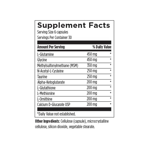 432894ff74fbfc200a2ecc4ebe35e0cd_081023023409.jpeg Amino-D-Tox - Аминокислотный детокс + Поддержка очистки печени - Смесь добавок с глицином, D-глюкаратом кальция, NAC и другими добавками - 90 капсул