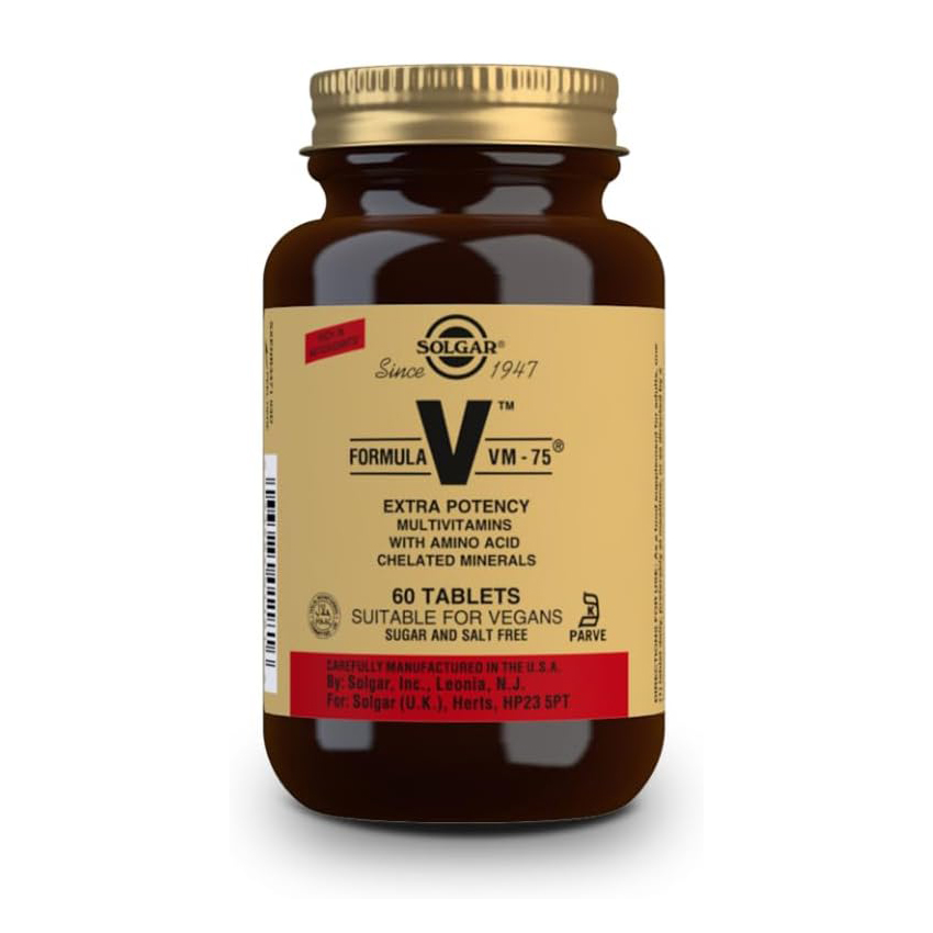 10ffdb48bba21f64d029bec171766ed4_100723193317.jpeg Solgar Formula VM-75, 60 таблеток — мультивитамины с хелатными минералами — витамины A, B6, B12, C, D, E