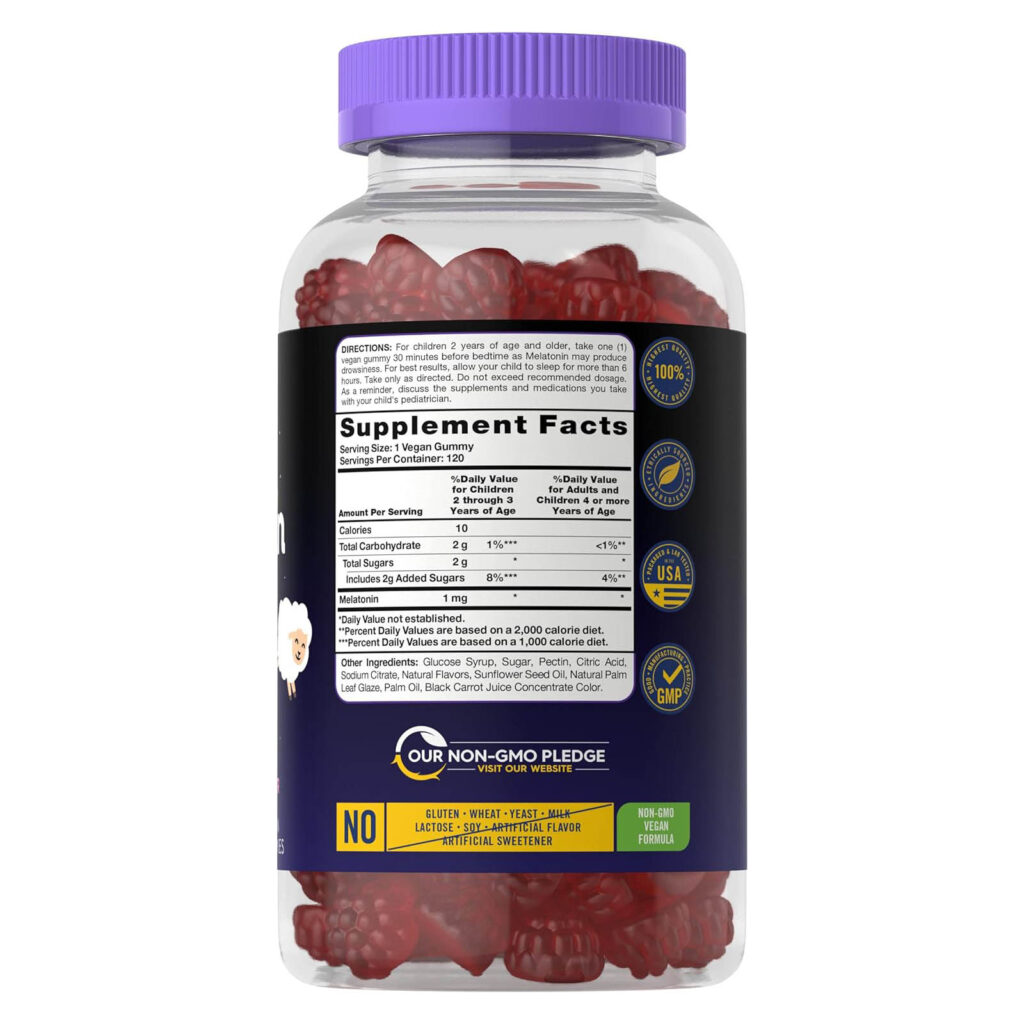 3f90f91f34797acaac191a51517ab8fa_110723015107.jpeg Carlyle Kids Мелатониновые жевательные конфеты, 1 мг 90 Количество, Жевательные конфеты с фруктовым вкусом