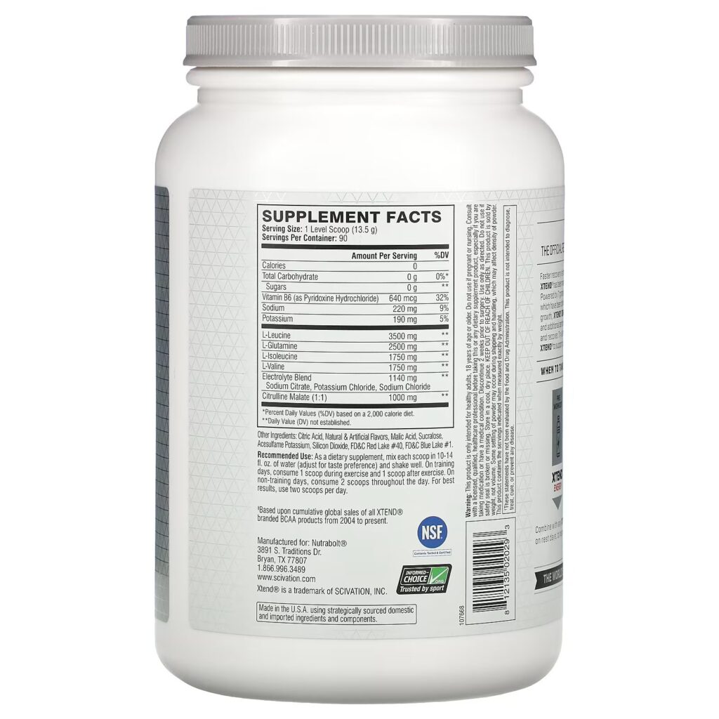 8bf91b7c9f67023248071f3a23923c32_120423185043.jpeg Xtend, The Original, 7 г аминокислот с разветвленными цепями, со вкусом фруктового пунша, 1,22 кг