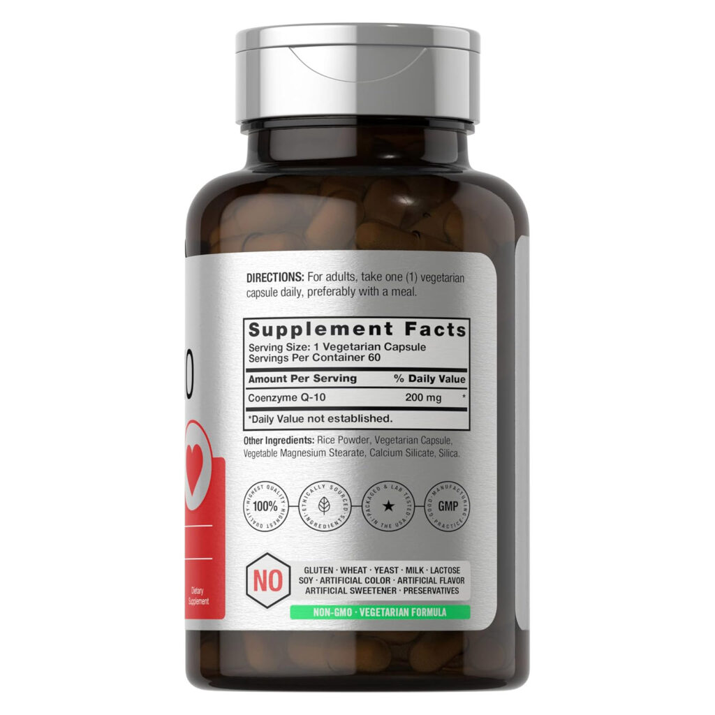 15e8b816dc453241426e7657614f11a5_011224233738.jpeg Horbaach - Капсулы CoQ10 | 200мг | 60 шт | Вегетарианский, без ГМО, без глютена