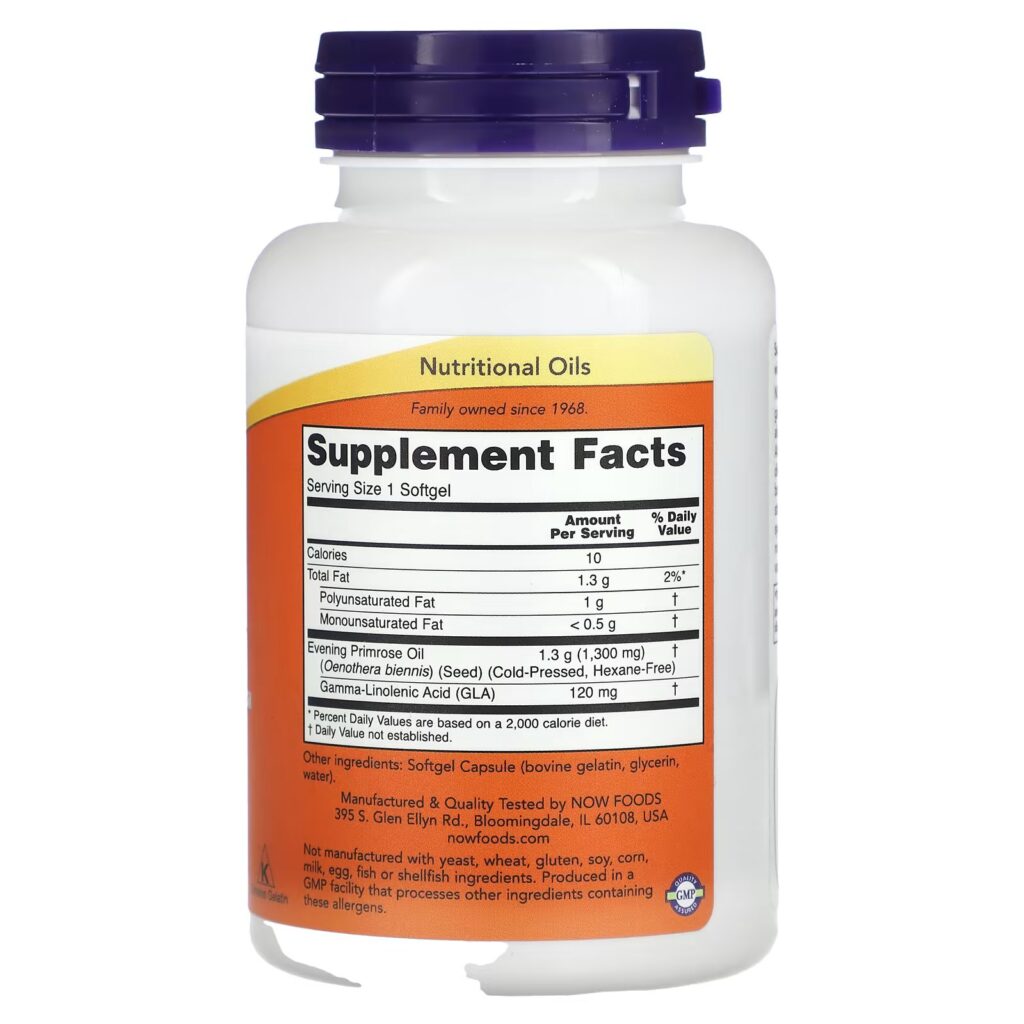 3906b99a2aa1d9832148d956733ddfa2_013124100940.jpeg NOW Foods, Super Primrose, масло примулы, 1300 мг, 60 капсул