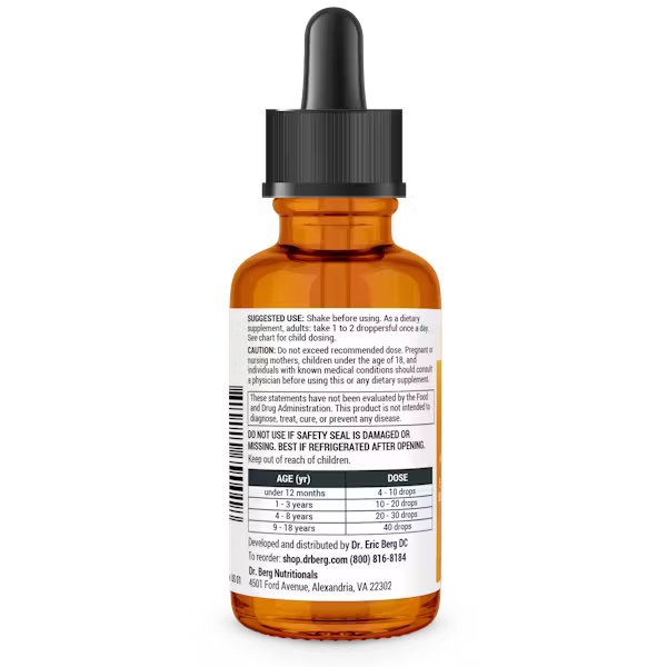 3cc2d944995f36b4b9e3e7d591837da6_012824004300.jpeg Dr. Berg - Витамин D3 и K2 с цинком и маслом MCT, 29.5 мл