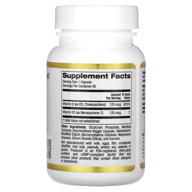 cbac08c7f6e3708b53fd410bc7d7f79b_012824002535.jpeg California Gold Nutrition, витамины D3 и К2, 60 растительных капсул
