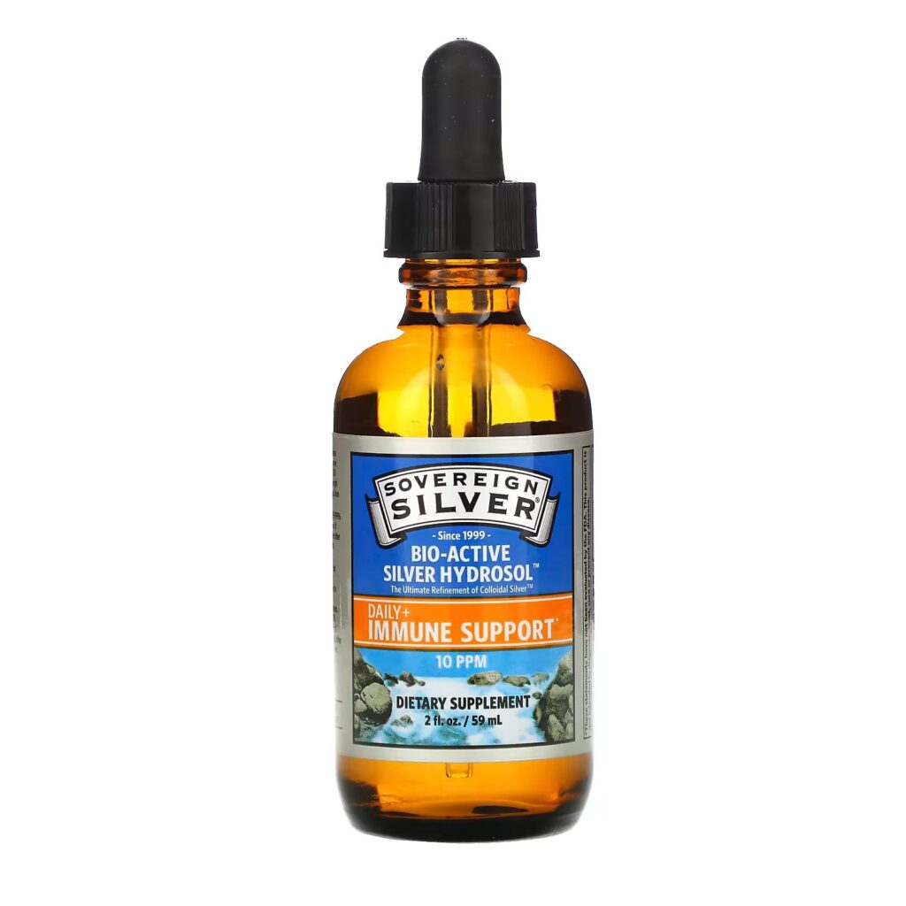 3da8c07a8e353042014f5fbc389fa0ce_022624231629.jpeg Sovereign Silver, Bio-Active Silver Hydrosol с капельным дозатором, ежедневная и иммунная поддержка, 10 ч/млн, 59 мл