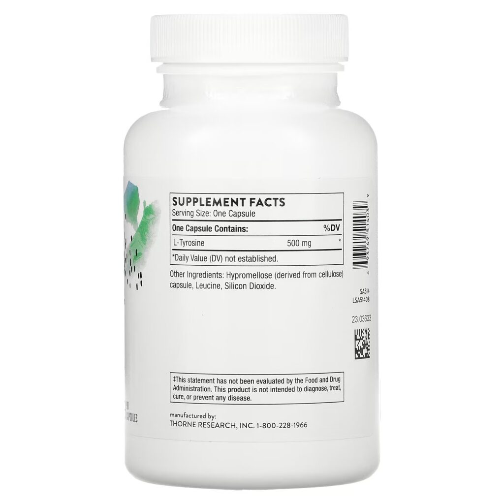 07ee02fab2fb3f9d0b938569d8531662_031624225032.jpeg Thorne, L-тирозин, 90 капсул