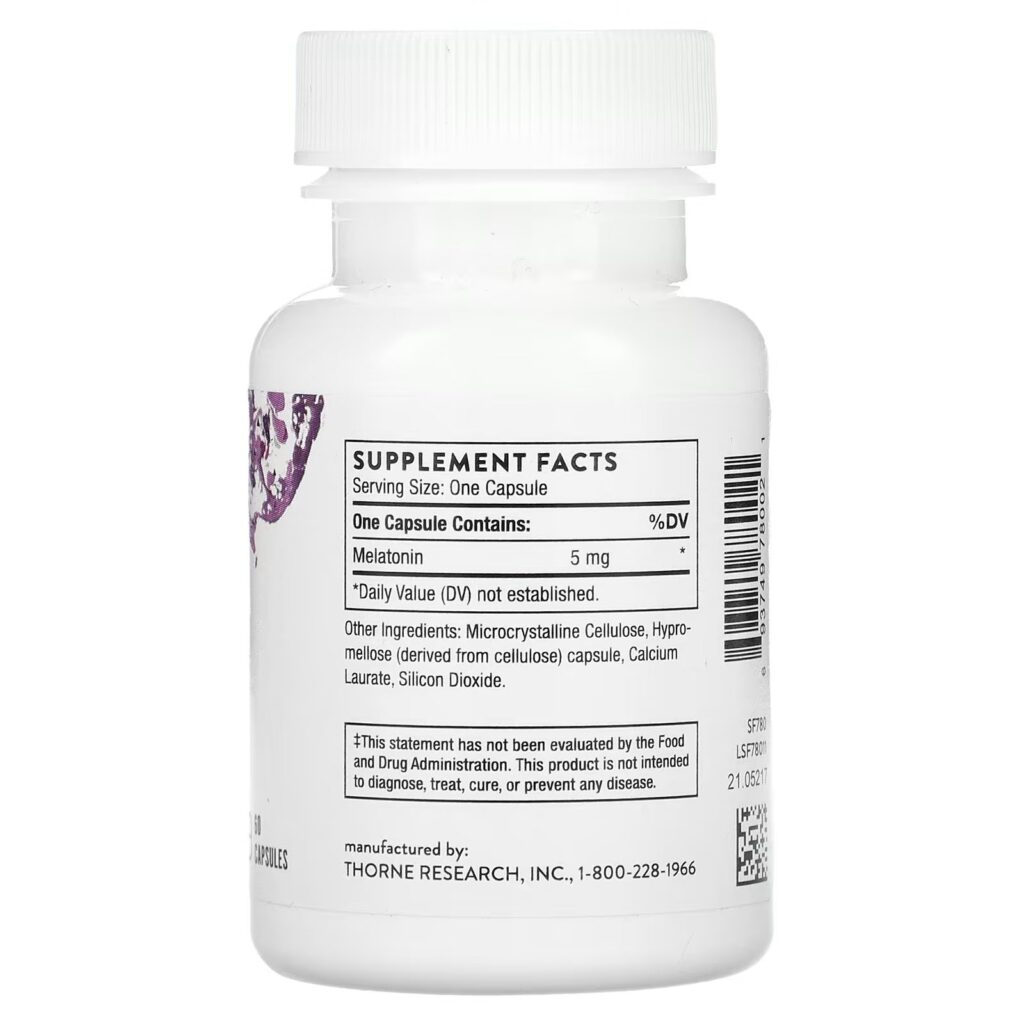 696d89378a781721892c6144829234de_031624231217.jpeg Thorne, Мелатон-5, 60 капсул
