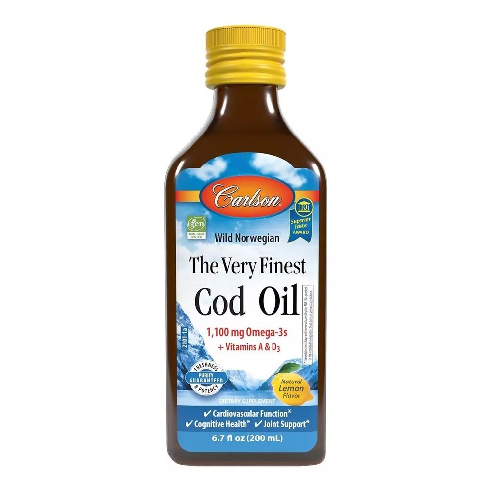 Carlson Labs - Cod oil 1100 мг. жир трески взрослым  и детям