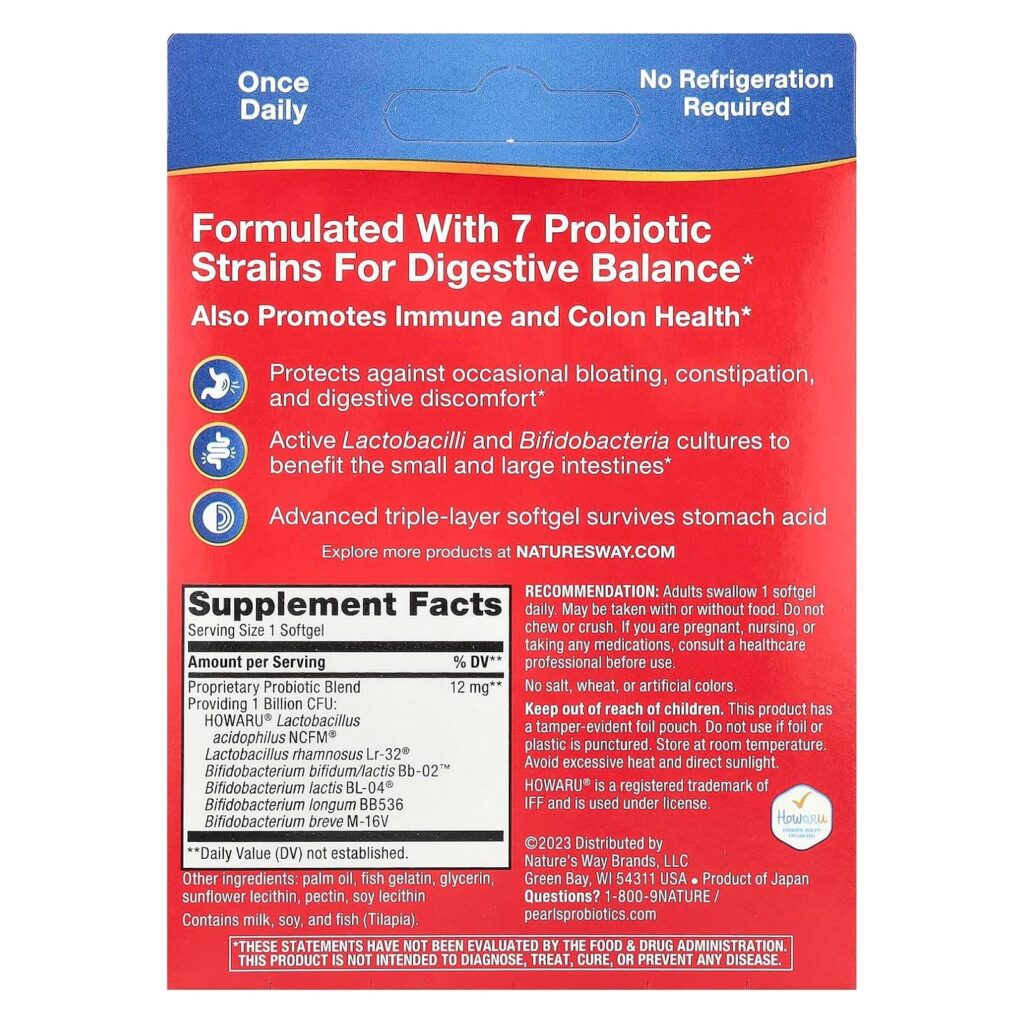 Nature's Way, Комплекс пробиотиков из  жемчужин, 90 мягких таблеток