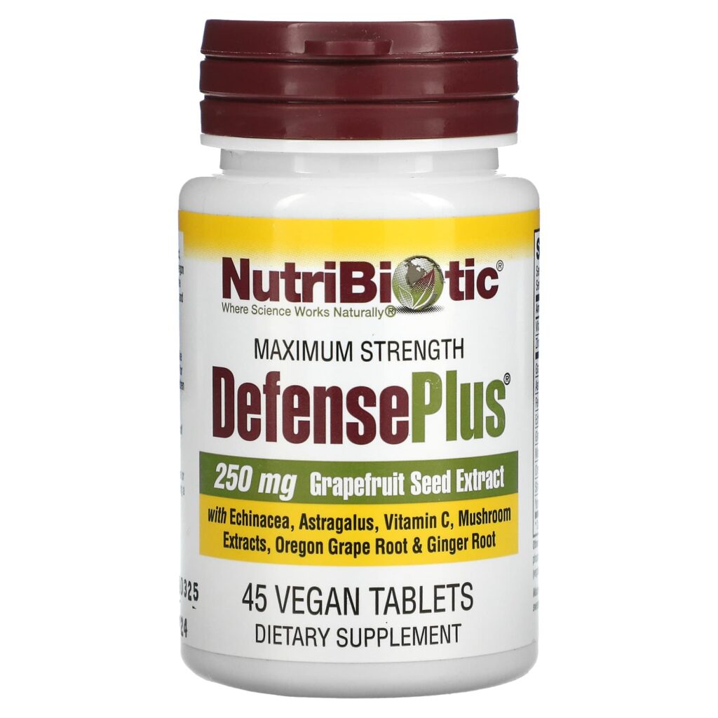 073cc69ecf8419616785dc38587fd8e9_052624141029.jpeg NutriBiotic, DefensePlus,Мощная добавка для иммунитета максимальная сила, 45 веганских таблеток