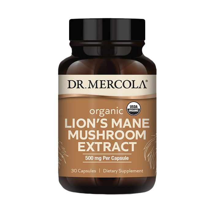 DR.MERCOLA Organic Lion's Mane Mushroom Extract - экстракт гриба львиной гривы