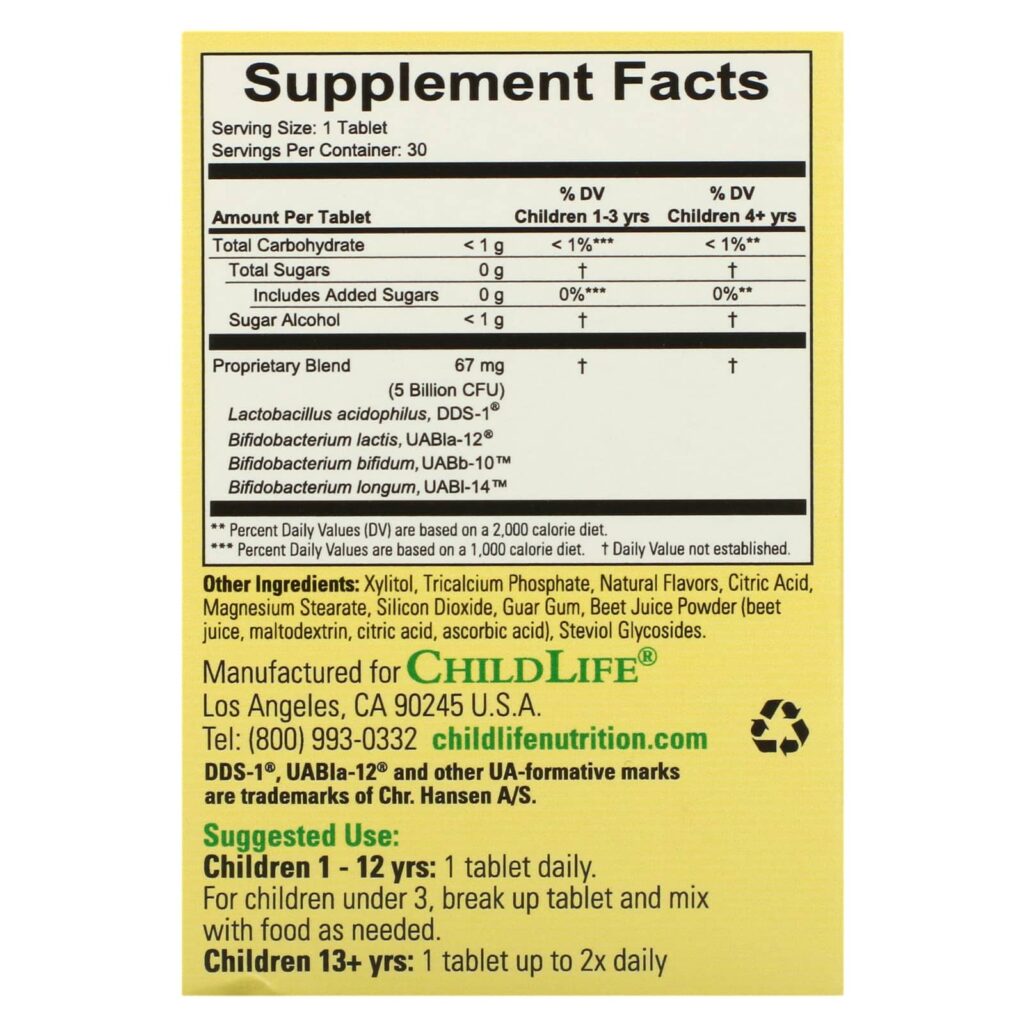 5eae14c8941abcfda21d67fe7c85c9a2_051724165919.jpeg ChildLife Essentials, LiveBiotics, поддержка иммунитета и пищеварения, натуральный ягодный вкус, 5 млрд КОЕ, 30 жевательных таблеток