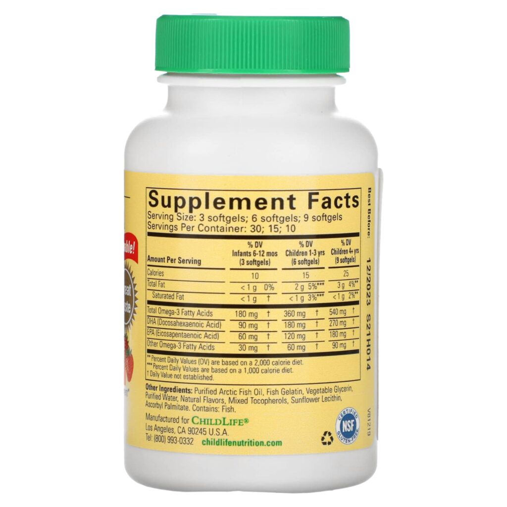 6a62abb4c27a87cd8aa876f050411ea7_051124003727.jpeg ChildLife Essentials, чистая ДГК, с натуральным ягодным вкусом, 90 капсул