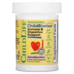 8875ce7e06b7c14153b57369c0c7abdf_051724165923.jpeg ChildLife Essentials, LiveBiotics, поддержка иммунитета и пищеварения, натуральный ягодный вкус, 5 млрд КОЕ, 30 жевательных таблеток