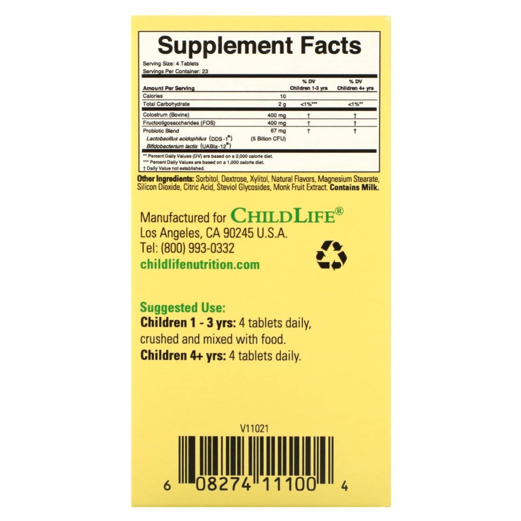 d8010524e3cd848255a3856c1fd4c143_051124005908.jpeg ChildLife Essentials, Пробиотик с молозивом, смесь ягод, 90 жевательных таблеток