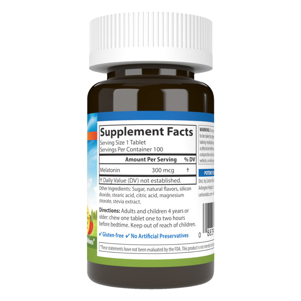 41e3080ff4373033030383214a93829f_062124024553.jpeg Carlson Labs, Мелатонин, 300 мкг, 100 таблеток