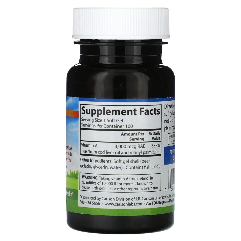 bed526e0664c955e41966ec74549a868_062724231452.jpeg Carlson Labs, Витамин A 10 000 МЕ, 100 мягких таблеток