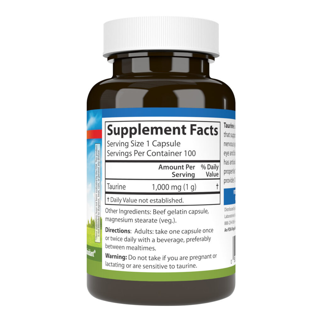 f1d214568bfe76cd1e25c2142dcc036d_062124025012.jpeg Carlson Labs, Таурин 1000 мг, 100 капсул