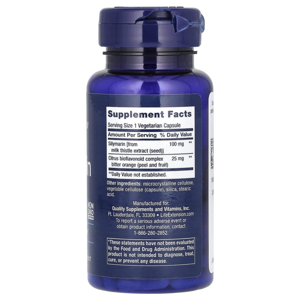 fbd3805b40cdb04faaf5ffea5d0b51fa_062124030300.jpeg Life Extension, Силимарин, 100 мг, 90 вегетарианских капсул