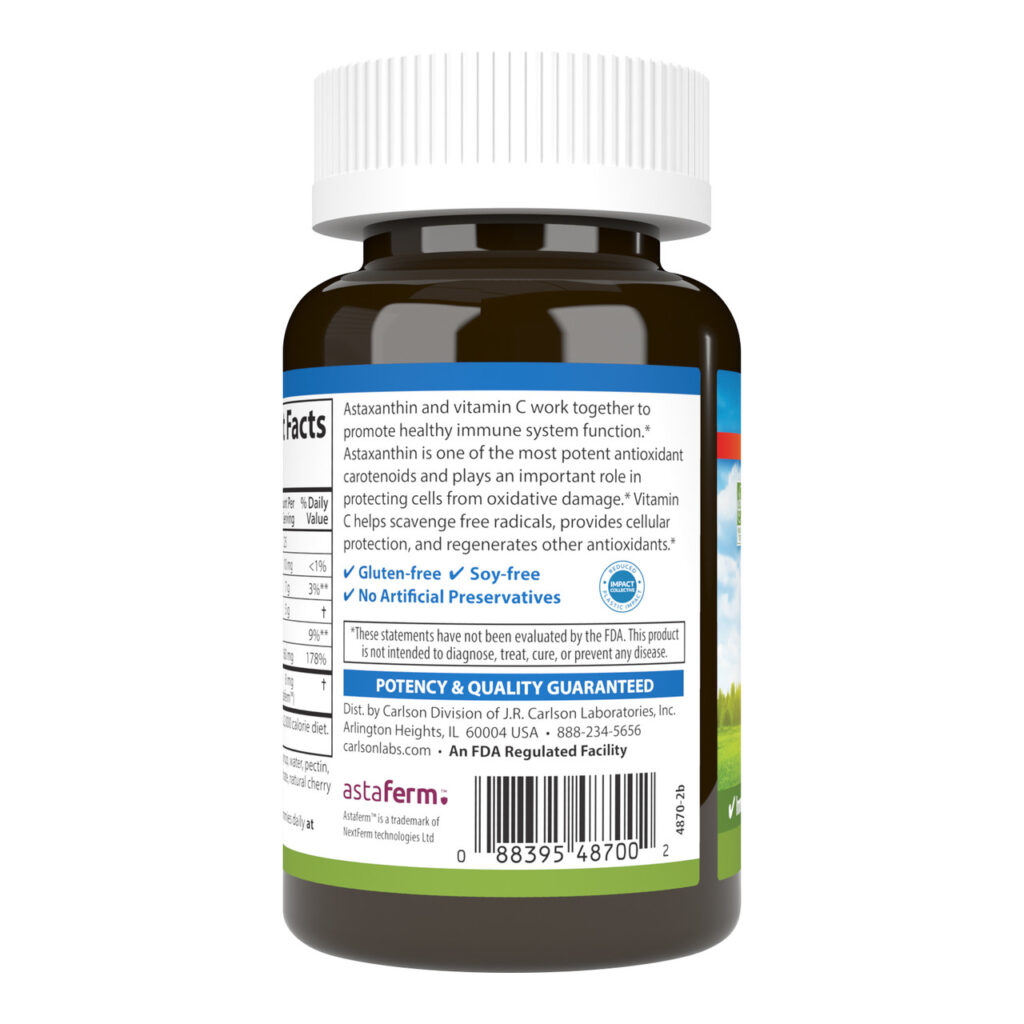 9b1f9ba7b9481f7639931b8b3c0a1bfd_062124024307.jpeg Carlson Labs, Astaxanthin Gummies, 8 мг с витамином C