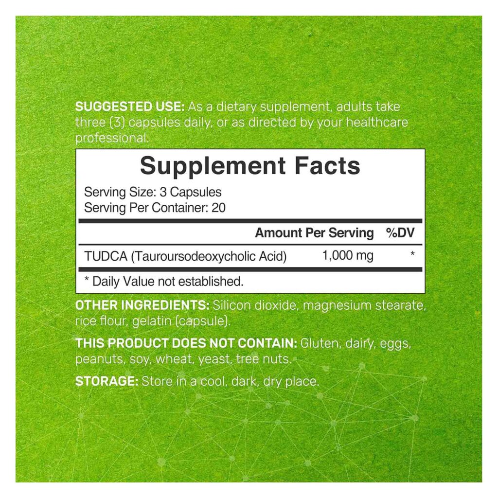 cf4c7f900b20a5382e3c542686248dbf_071324045705.jpeg TUDCA 1000 мг, 60 капсул — сверхмощная добавка с желчной солью, 99% чистоты