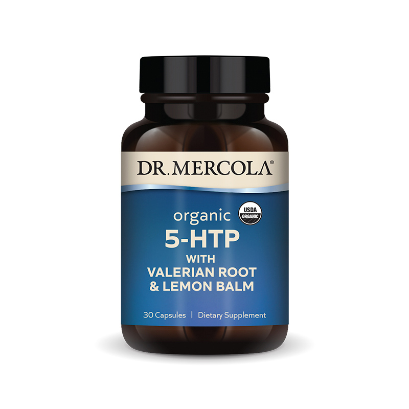 Dr. Mercola - Органический 5-HTP с корнем валерианы и мелиссой, 30 капсул