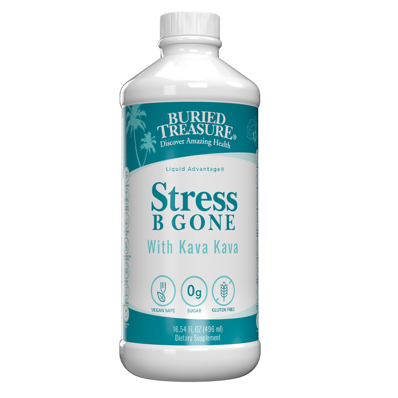 575ba567225e54f647825d929a27b418_121524025035.jpeg Buried Treasure - Жидкая добавка Stress B Gone с витаминами группы B и травяной смесью, 16 порций