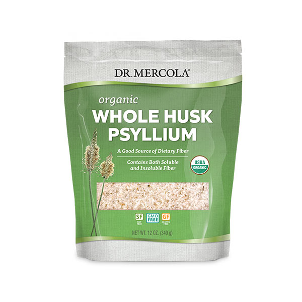 Dr. Mercola - Organic Whole Husk Psyllium Псилиум   (шелуха семян подорожника), 340 гр