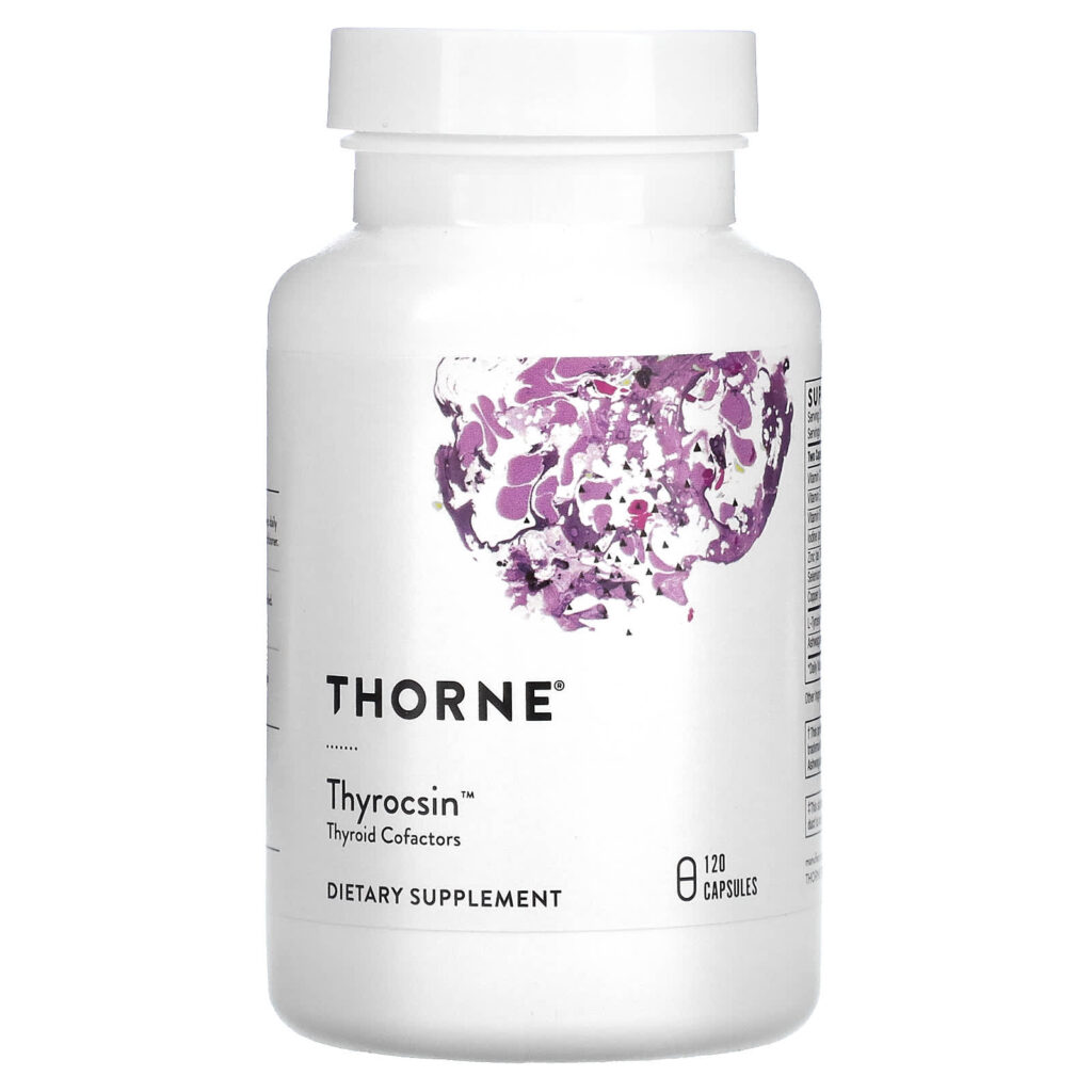 Thorne, Thyrocsin, кофакторы для щитовидной железы, 120 капсул