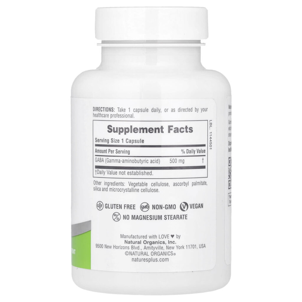 6c59d9ba5b0b7cc6bc85ef91e145b281_022525004135.jpeg NaturesPlus, PRO GABA, ГАБА 500 мг, 60 капсул