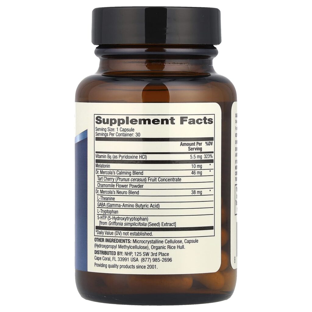 9c96b842ba6fa317a6eecf02b643577a_022525004153.jpeg Dr. Mercola, мелатонин 10 мг , Поддержка сна, 30 капсул