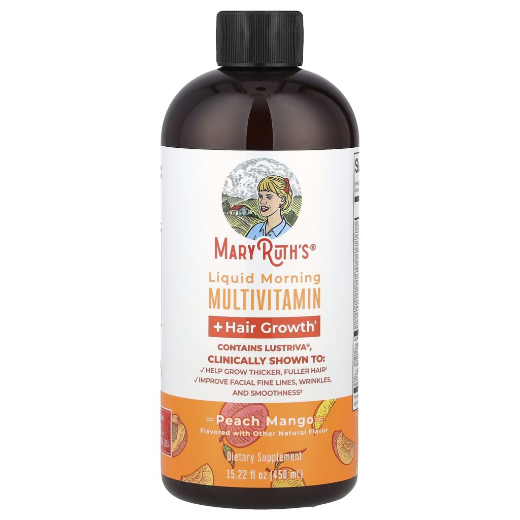MaryRuth's, Liquid Morning Multivitamin + Hair Growth, персик и манго, 450 мл