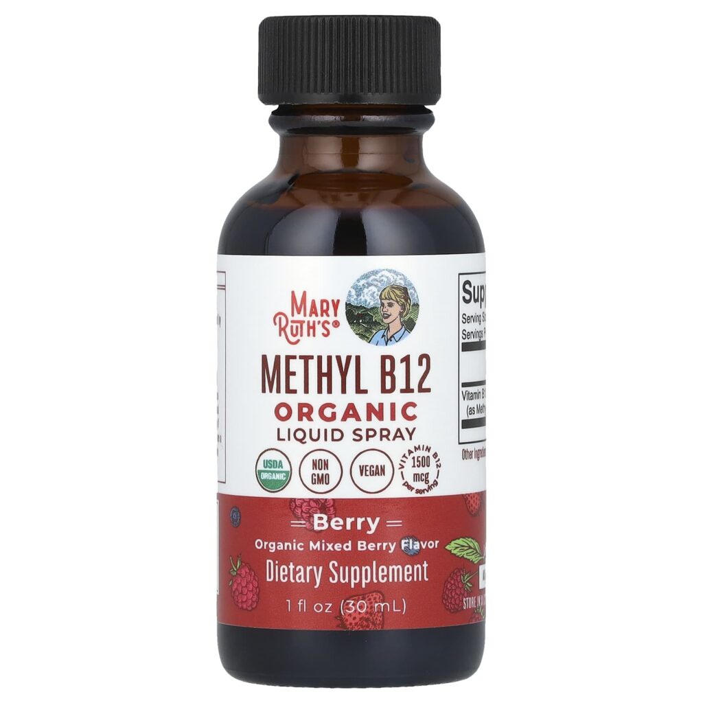dca74ca1c26dd7aca302ec0331458046_032825041618.jpeg MaryRuth's, Органический метил B12, жидкий спрей, 1500 мкг, 30 мл