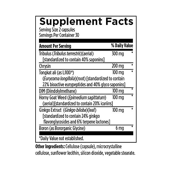 11c8aabf23ffe75d7a678ec564141e4a_041225041010.jpeg Designs for Health LibidoStim-M - Формула для мужчин с Tribulus, DIM + Horny Goat Weed - травяная добавка для поддержания нормального уровня тестостерона (60 капсул)