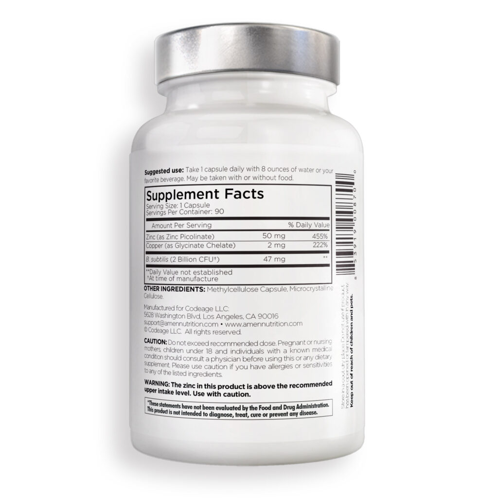 1246293f8ebf3eef641fef64ef88751c_042825012141.jpeg Codeage, Amen, цинк / медь + пробиотики, 90 капсул