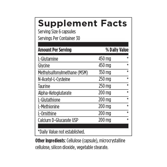 4d3a3ad499688c9b153e451179df2b75_041225035941.jpeg Designs for Health Amino-D-Tox - аминокислотная детоксикация + поддержка очищения печени - добавка с глицином, глюкаратом кальция D, NAC - 180 капсул